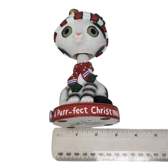 Twisted Whiskers Cat A Purr-fect Christmas Bobble Head American Greetings Decor - Picture 9 of 9